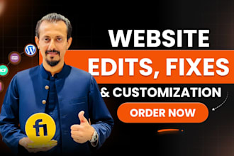 do wordpress customization, website changes or layout fixes