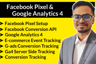 fix or setup facebook pixel google analytics 4 ecommerce conversion API tracking