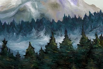 paint custom digital art and illustrations for any purpose