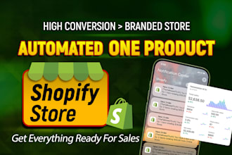 create branded one product shopify store