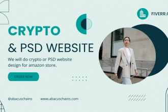 do crypto or psd website design for amazon store