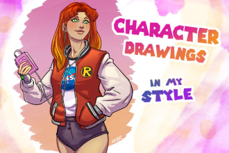 draw comic book art of your oc, dnd character, or fanart