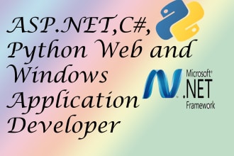 create a website in dot net, azure and python