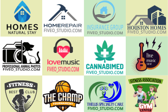 create logo design for website, real estate, medical, music, business, sports