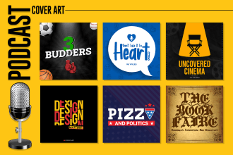 design professional podcast cover art