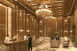 do 3d elevation exterior or interior design and rendering