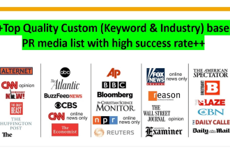 provide custom PR media contact lists with high success rate