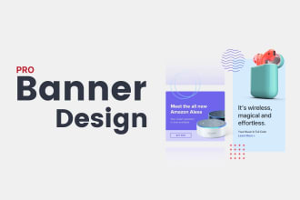 design web banner ads for shopify ebay facebook social media and website header