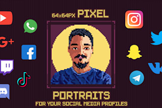draw your pixel portrait for your social media profiles