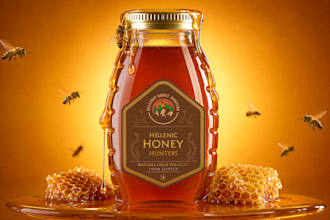 design premium honey label and packaging design