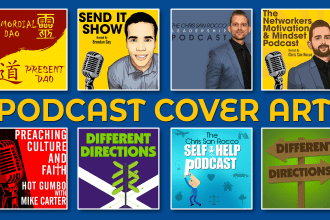 design podcast cover art for itunes spotify logo design podcast