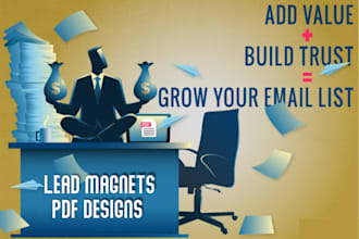 design catchy lead magnet, ebook and pdf
