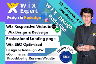 develop wix website redesign wix ecommerce wix dropshipping wix business website