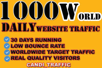 drive 30,000 visitors world targeted real and quality traffic