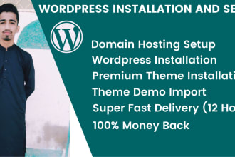 upgrade or install wordpress and setup theme like demo