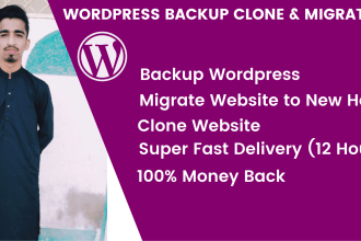 backup, migrate, clone or transfer wordpress website
