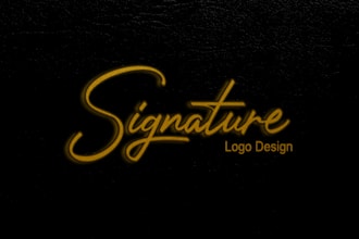 do modern professional signature logo design
