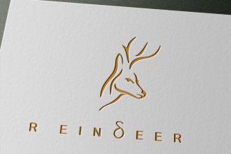 create modern logo with mockup design