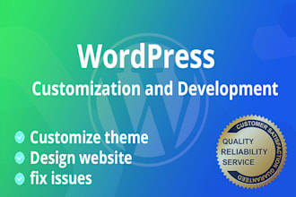 design and customize wordpress website