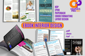 design PDF, KDP ebook layout, book interior design