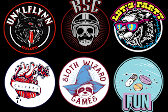 create logo, badge, patch, sticker, tshirt design