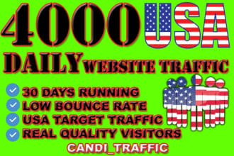 drive traffic usa targeted visitors for low bounce rate
