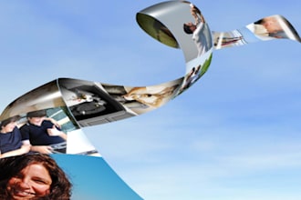 make a beautiful digital ribbon with your photos
