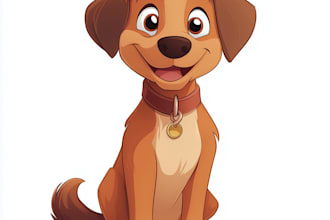 draw cartoon disney style pet portrait