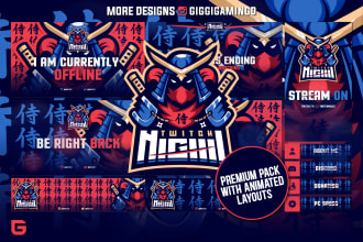 design twitch overlays and layouts for streamers and gamers