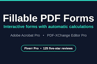 create fillable, interactive PDF forms with calculations