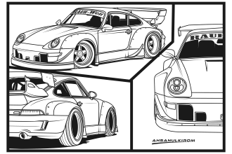 draw line drawing style any vehicle for coloring pages book