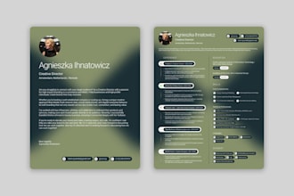 design professional resume, CV, cover letter