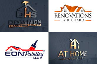 designs handyman, home remodeling and home renovation logo