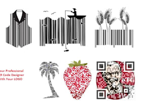 create professional qr and bar code any shape with your logo