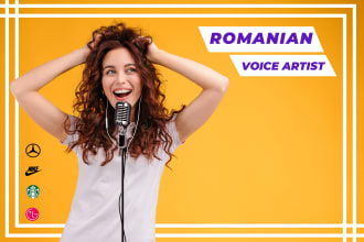 record catchy romanian female voiceover