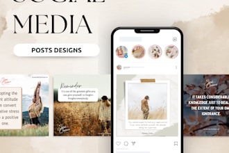 design 10 quotes, images, posts, and memes in social media