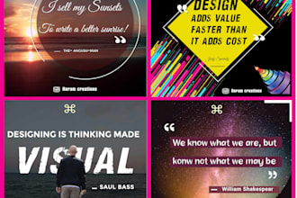 design motivational or inspirational quotes for social media