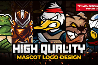 design awesome mascot logo for kick, esport team, twitch
