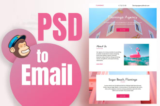convert psd, jpg, png, pdf, ai to HTML email template