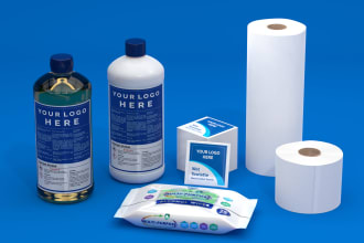 put your label on wet wipes bag packs