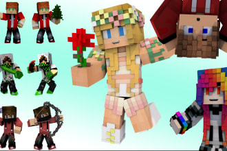 create minecraft HD 3d renders