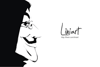 turn your photo into black and white line art vector