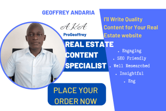 write high quality real estate articles and blog posts fast