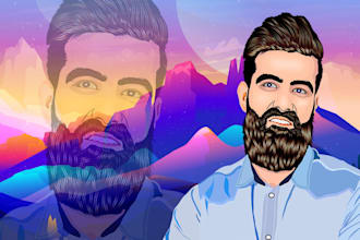 draw a vector portrait illustration from your photo