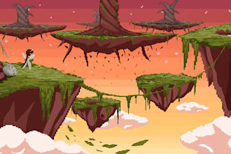 create pixel art scenery for your pixel game background