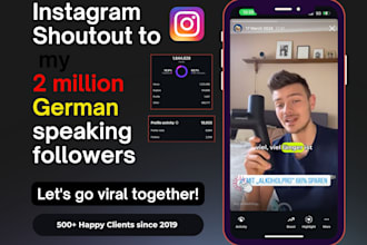 post instagram shoutout on 2 million german followers
