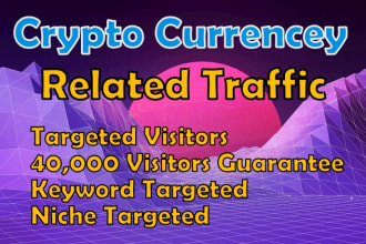 send organic crypto traffic visitors to your website