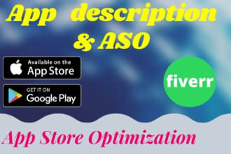 write aso friendly app description with aso short title