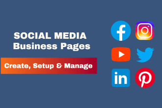 create your facebook, instagram, twitter, linkedin page and manage