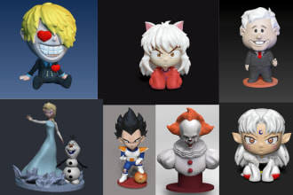 sculpt a 3d model and character for 3d printing